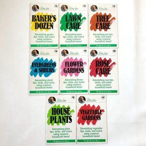 Jerry Baker Garden Line Series 8 Booklets, Lawn, Tree, Flowers, Vegetable Garden